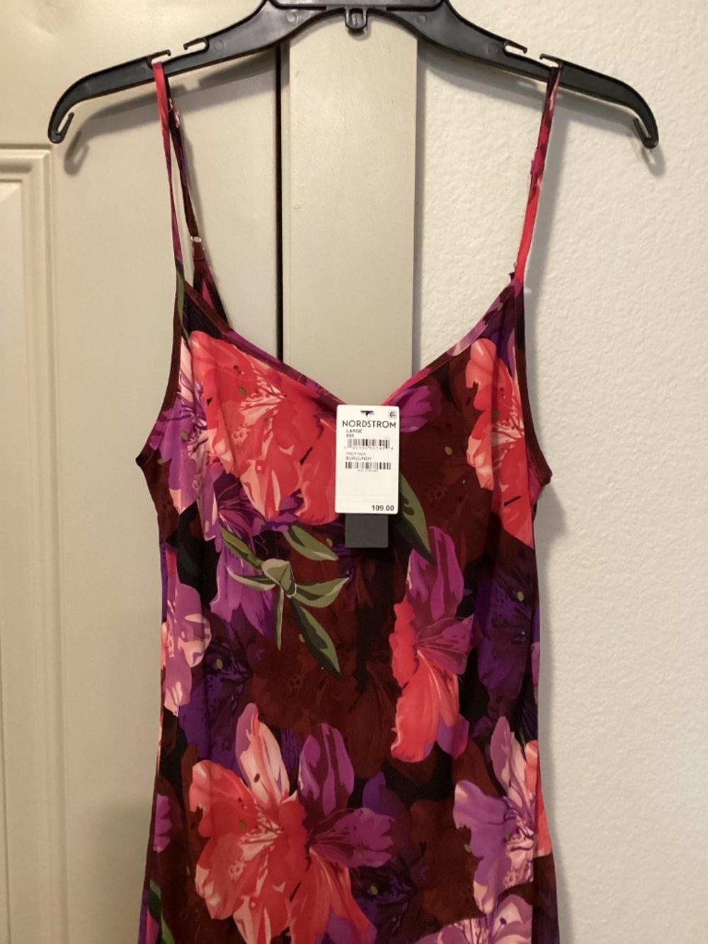Lulus Sipping Sangria Floral Cocktail Midi Dress, size L - Picture 5 of 12